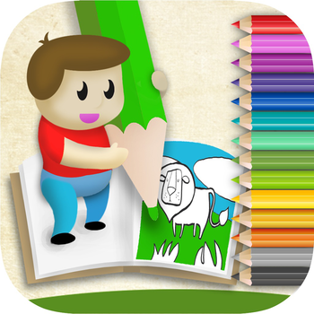 Book to paint and color the children: educational game coloring drawings with magic marker LOGO-APP點子