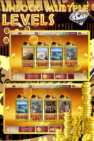A Africa Slots of Sun 777 (Kalahari Lucky Bonus Wheel Casino Game) Free screenshot 2