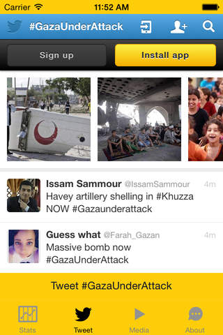 #GazaUnderAttack screenshot 3