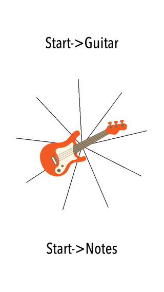 Guitar Ninja: Tap to release musical notes