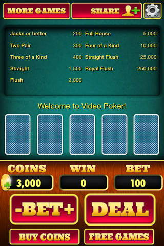 Video Poker PRO - Live Casino Texas Holdem Card Game screenshot 4