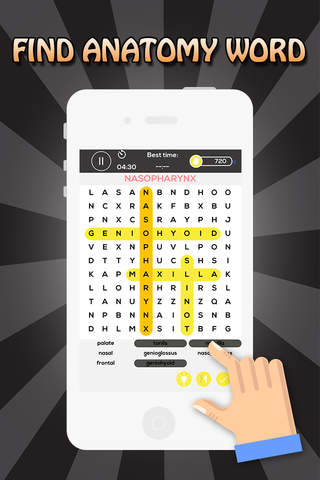 Word Search for ANATOMY - “ Super Classic Wordsearch Puzzle Games “ screenshot 2