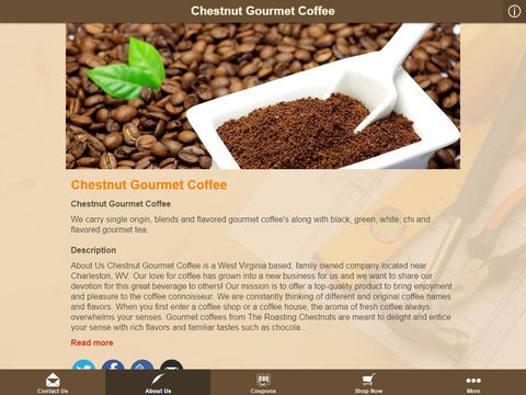 【免費書籍App】Chestnut Gourmet Coffee-APP點子