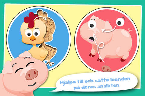 Play with Farm Animals Cartoon Jigsaw Game for toddlers and preschoolers screenshot 2