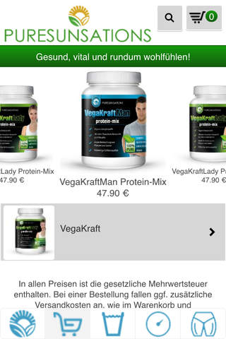 VegaKraft Man - Eiweiß (Protein) Bedarf & BMI & THQ speziell für Männer einfach berechnen! screenshot 4