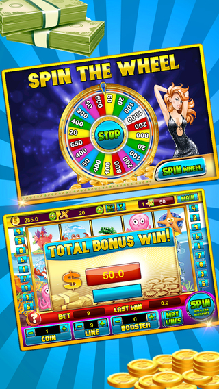 【免費遊戲App】Underwater Gold Fish-y Spin Slot Machine play in virtual Money Casino-APP點子