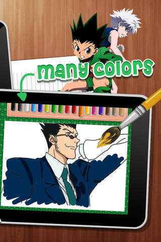 Coloring Book Manga & Anime : Painting on The Hunter x Hunter Free Edition screenshot 2