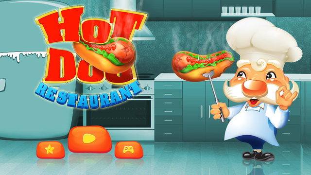 Hot Dog Restaurant - Make fast food on the street in this crazy kitchen cooking game