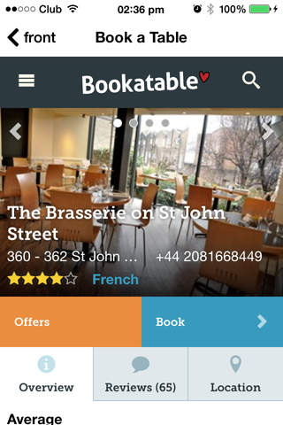 The Brasserie Islington screenshot 2