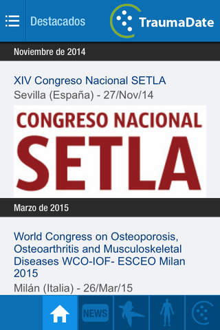 Trauma Date. Congresos Médicos de Traumatologia y Medicina Deportiva screenshot 2