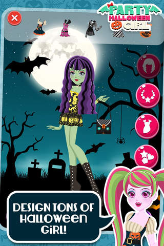 Dress-up Halloween Monster Girl : The Spooky high ever after fashion game screenshot 3