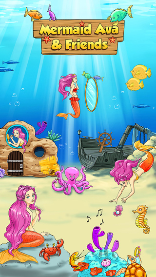 Mermaid Ava and Friends - Ocean Princess Hair Care Make Up Salon Dress Up and Underwater Adventures