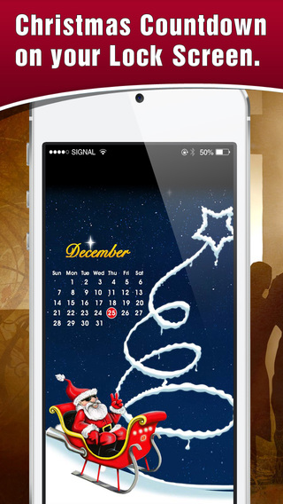 Christmas Countdown on your Lock Screen-HD Christmas Wallpapers with Calendar