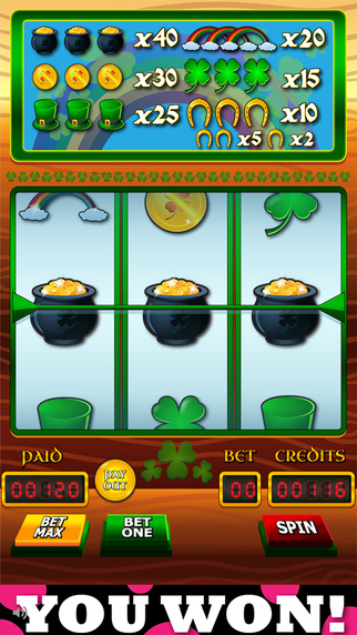 `Lucky Leprechaun Big Gold Jackpot Lotto 777 Casino Slots - Slot Machine with Blackjack and Prize Wh