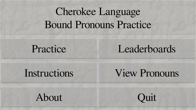 Cherokee Language Bound Pronouns