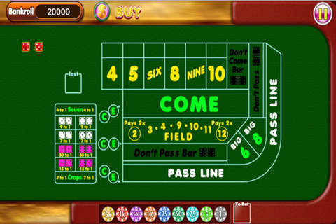 Craps The Dice Lucky Sevens Casino screenshot 4