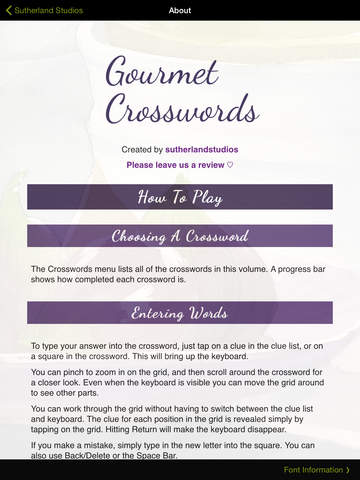 【免費遊戲App】Gourmet Crosswords 1-APP點子