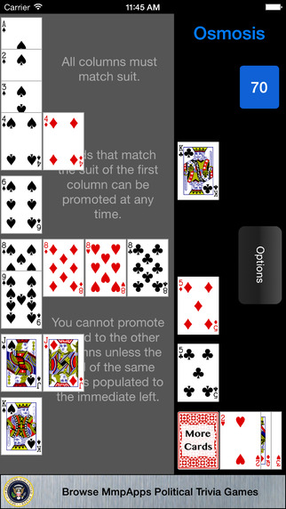 【免費遊戲App】Osmosis Solitaire-APP點子