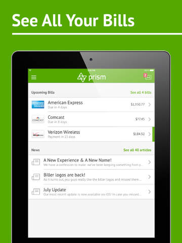 【免費財經App】Prism Bill Pay (formerly Mobilligy): pay bills for free, check bank & card account balances-APP點子