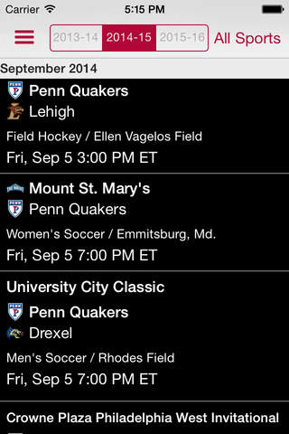 Penn Quakers screenshot 2