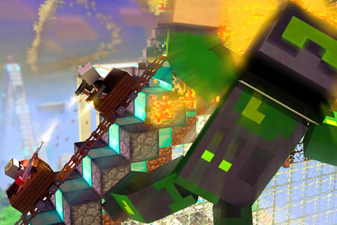 Block RollerCoaster - with skins exporter for minecraft  (PC edition) screenshot 4