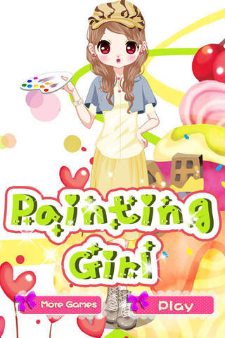 Painting Girl - cute dress up game screenshot 2