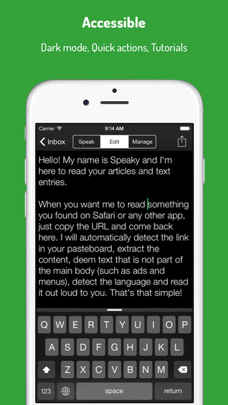 【免費生產應用App】Speaky - Text & Article Voice Reader-APP點子