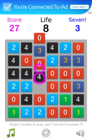 Seven! -- A tetris style number match game screenshot 4