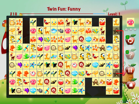 Twin Fun: Connect Animal Alphabet Number Foods Classic Pet Images For iPad