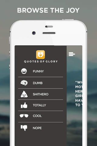 Quotes of Glory - Funny, smart and stupid sayings & jokes by famous people to entertain for free screenshot 2