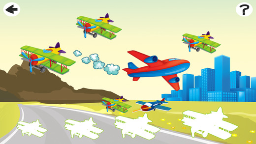 Airplanes Puzzle: a Sort by Size Game to Learn and Play for Children