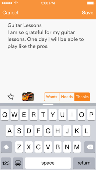 【免費生活App】Wants and Needs - (Gratitude / Journal / Diary / Notes / List)-APP點子