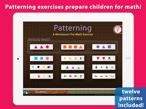 Patterning - A Montessori Pre-Math Exercise