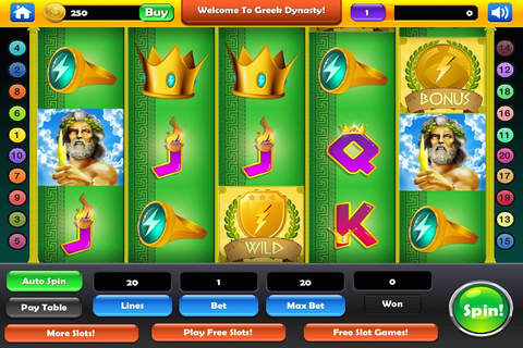 *Slots* - Greek Dynasty Casino Game screenshot 3