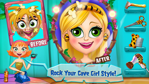 【免費遊戲App】Cave Girl - Stone Age Salon-APP點子