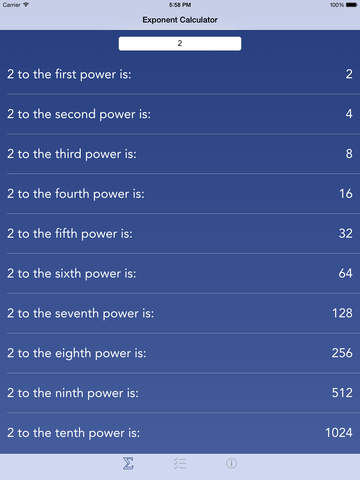 Easy Exponents for iPad