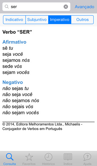 【免費書籍App】Michaelis - Conjugador de Verbos em Português-APP點子