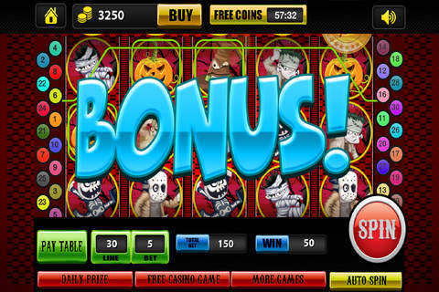 5 Haunted House Party Casino Slots - Play Spooky High Level Jackpot Slot Machine Games screenshot 3