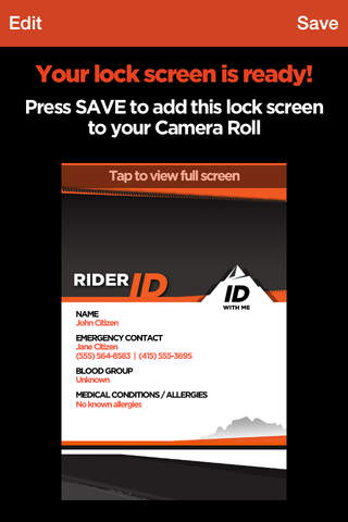 Rider ID screenshot 3