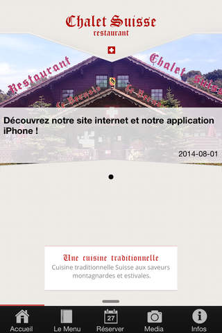 Le Chalet Suisse Bernois - Restaurant La Valentine screenshot 2