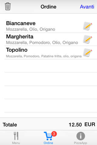 PizzaApp screenshot 2