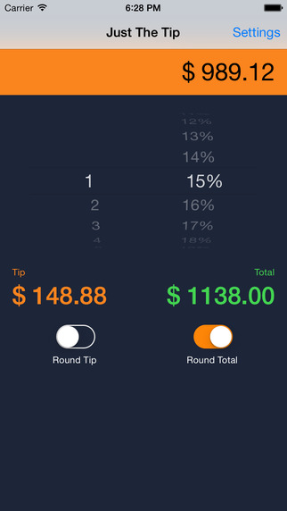 Just The Tip - Tip Calculating App
