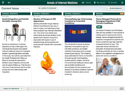 Annals of Internal Medicine iPad Edition screenshot 2