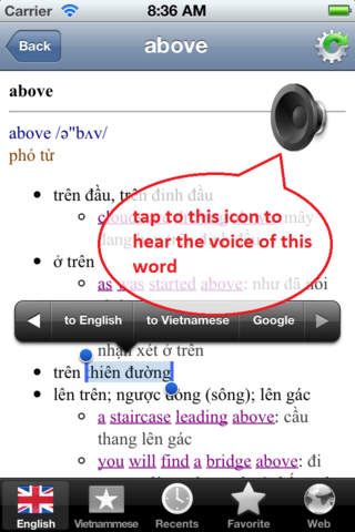 Vietnamese English best dictionary screenshot 3