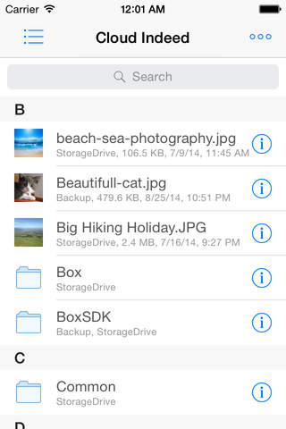 Cloud Indeed - Cloud Manager & Music Player for Dropbox, Google Drive, OneDrive and Box screenshot 2