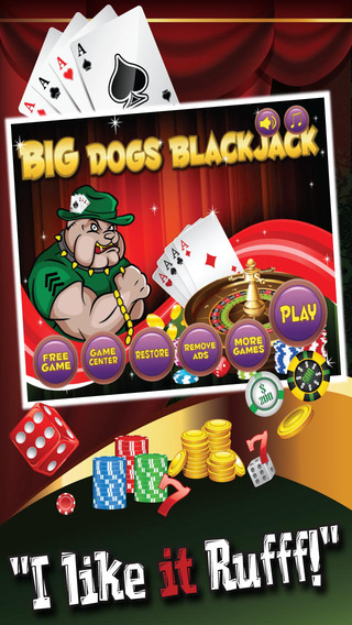 Big Dogs Pro Blackjack 21+ Huge Payouts High Stakes Casino Cards Chips FREE