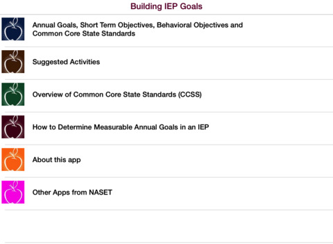 【免費教育App】IEP Goals, & Objectives with Common Core State Standards-APP點子