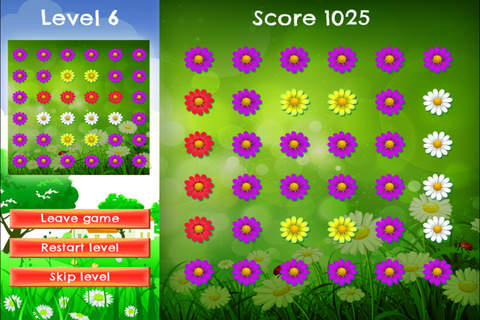 Meadow Flow - PRO - Slide Rows And Match Colorful Daisies Smart Puzzle Game screenshot 3