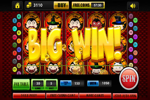 Aaah! Vampires and Zombies Halloween Xtreme Bash Slots - Play Lucky Casino Bingo Free screenshot 2