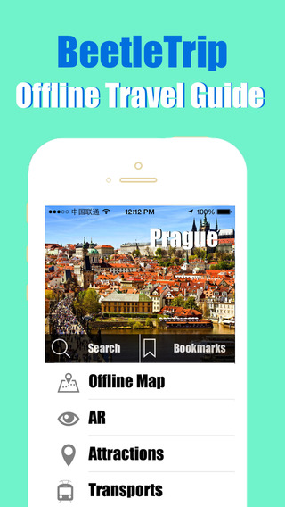 Prague travel guide and offline city map Beetletrip Augmented Reality Prague Metro Tram Train and Wa